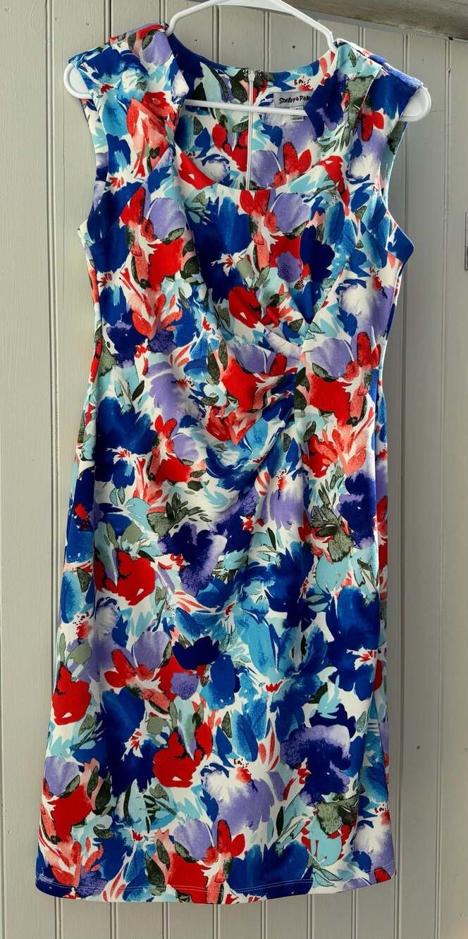 Shelby & Palmer Floral Print Sleeveless Sheath Dress Size 6